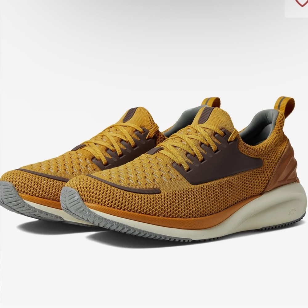 Johnston & Murphy XC4 TR1 Sport Hybrid Knit Waterproof Yellow Brown Sneakers 12